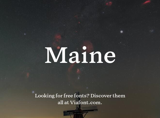 Maine Font