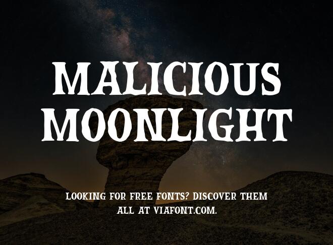 Malicious Moonlight Font