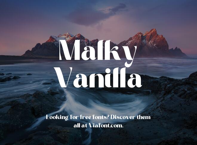 Malky Vanilla Font