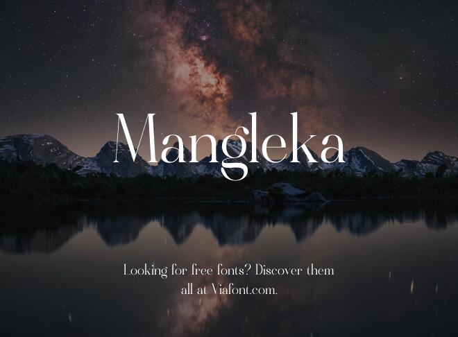 Mangleka Font