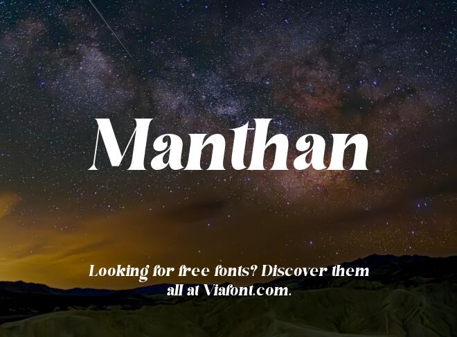 Manthan Font