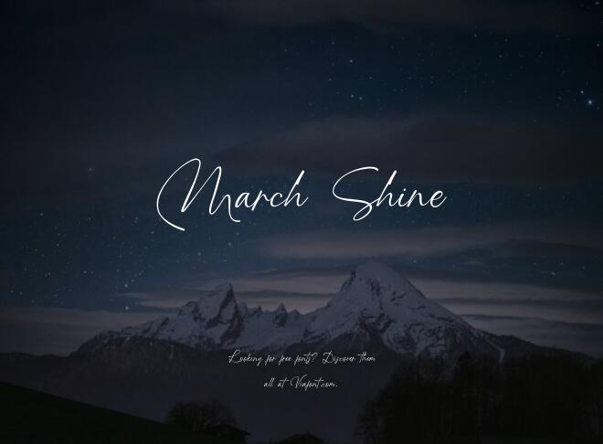 March Shine Font