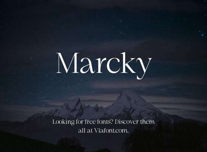 Marcky Font
