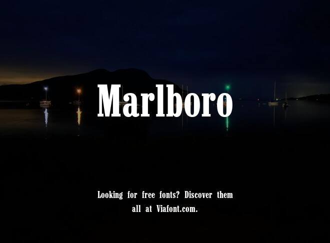 Marlboro Font