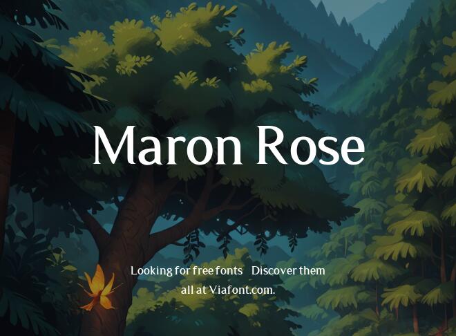 Maron Rose Font