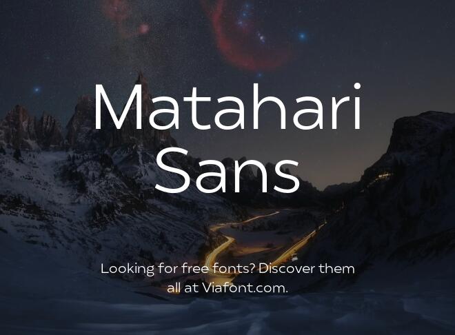 Matahari Sans Font