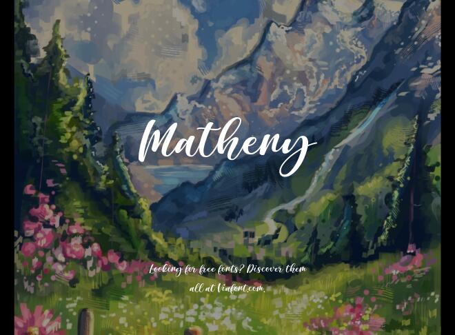 Matheny Font