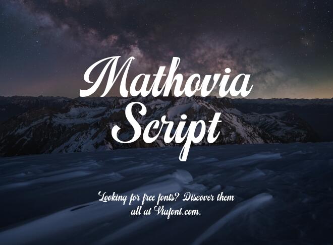 Mathovia Script Font