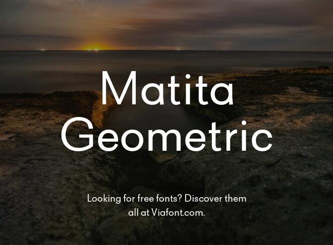 Matita Geometric Font