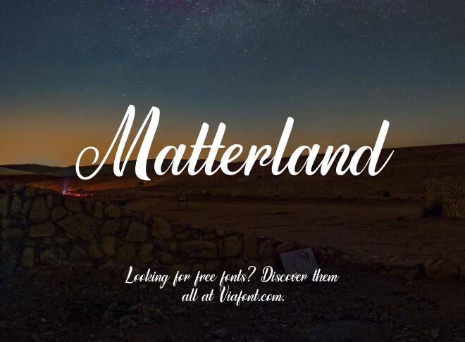 Matterland Font