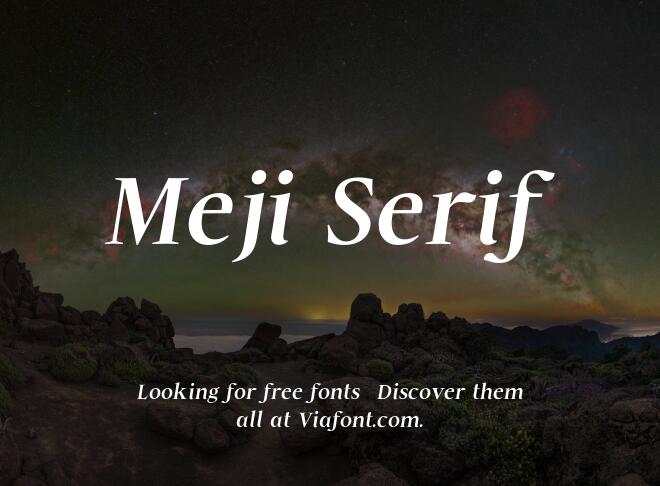Meji Serif Font