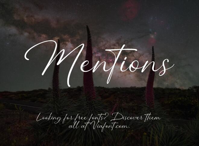 Mentions Font