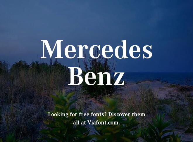 Mercedes Benz Font