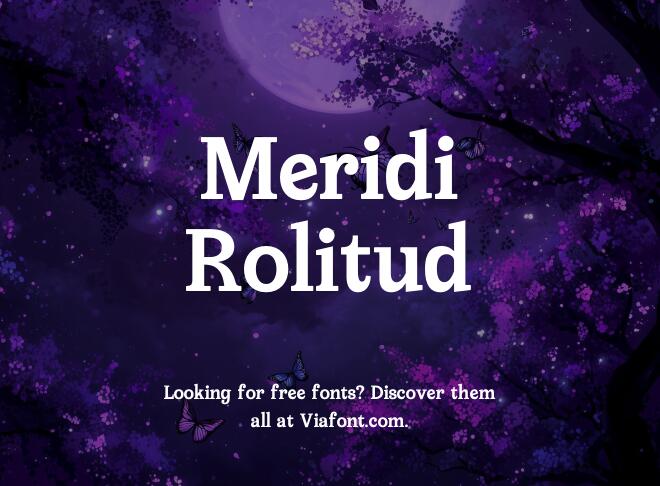 Meridi Rolitud Font