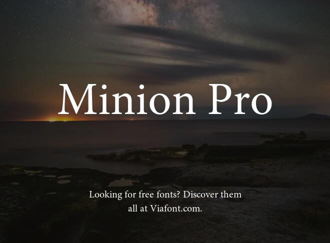 Minion Pro Font