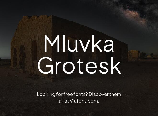 Mluvka Grotesk Font