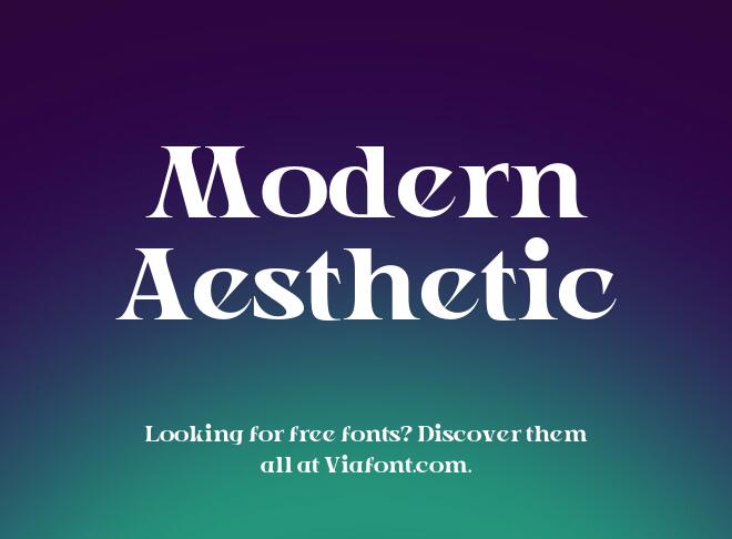 Modern Aesthetic Font