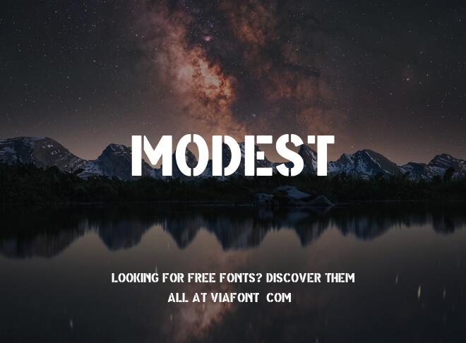 Modest Font