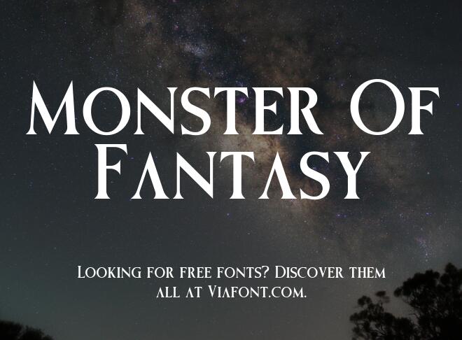 Monster Of Fantasy Font