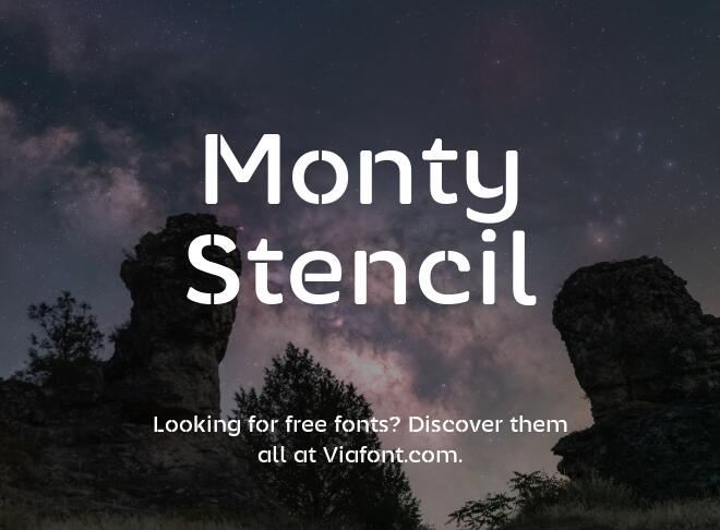 Monty Stencil Font
