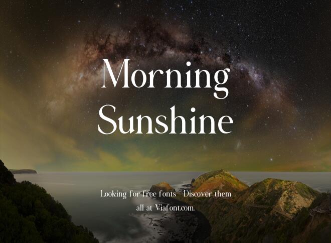 Morning Sunshine Font