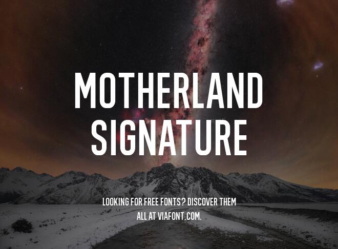 Motherland Signature Font