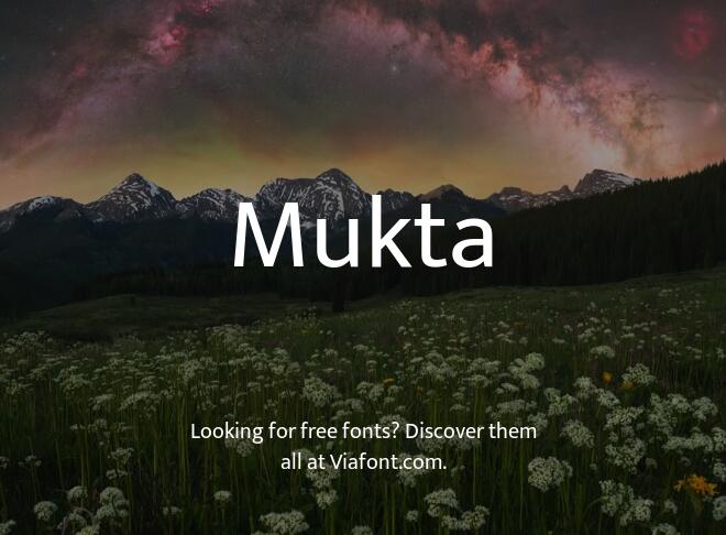 Mukta Font Family