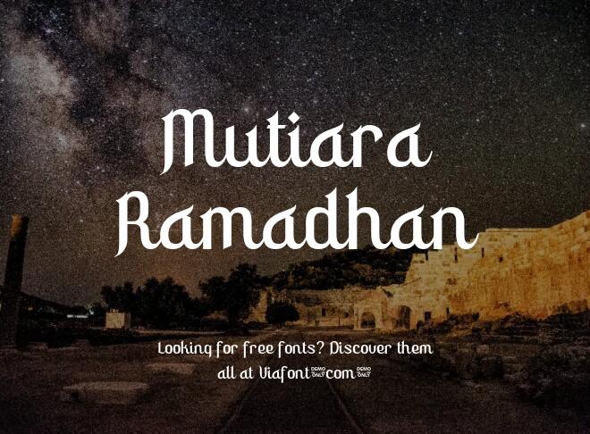 Mutiara Ramadhan Font
