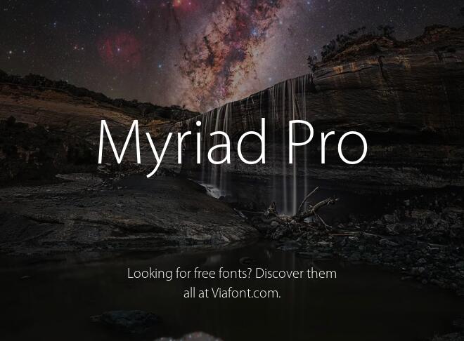 Myriad Pro Font