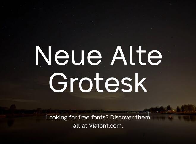 Neue Alte Grotesk Font