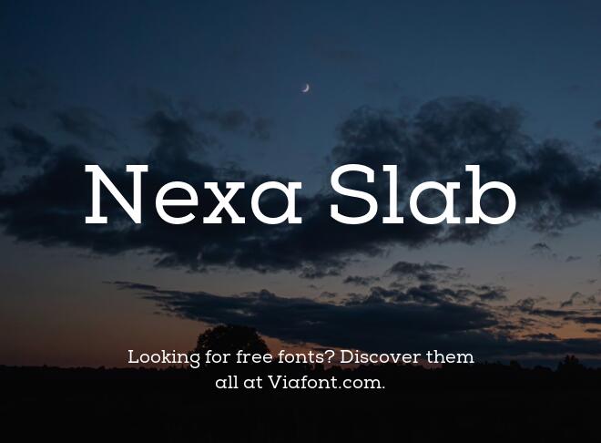 Nexa Slab Font