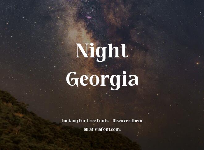 Night Georgia Font