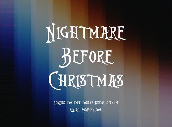 Nightmare Before Christmas Font