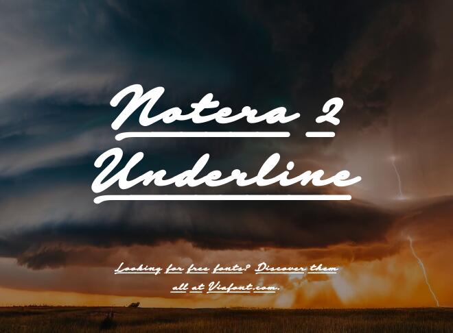 Notera 2 Underline Font