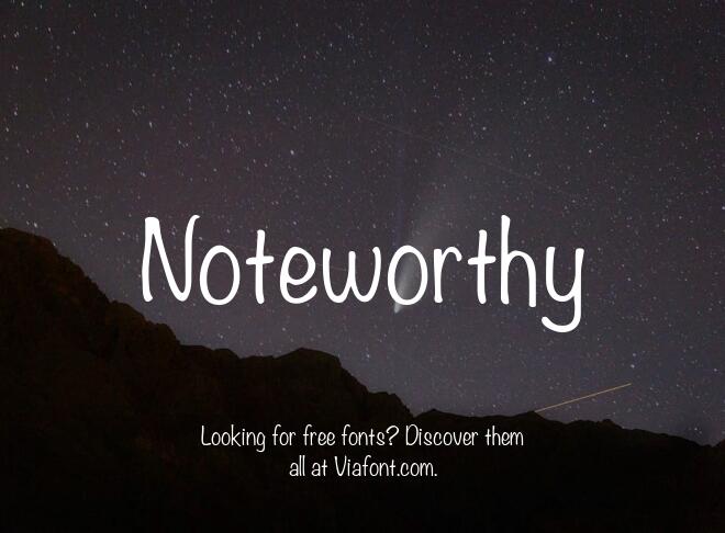 Noteworthy Font