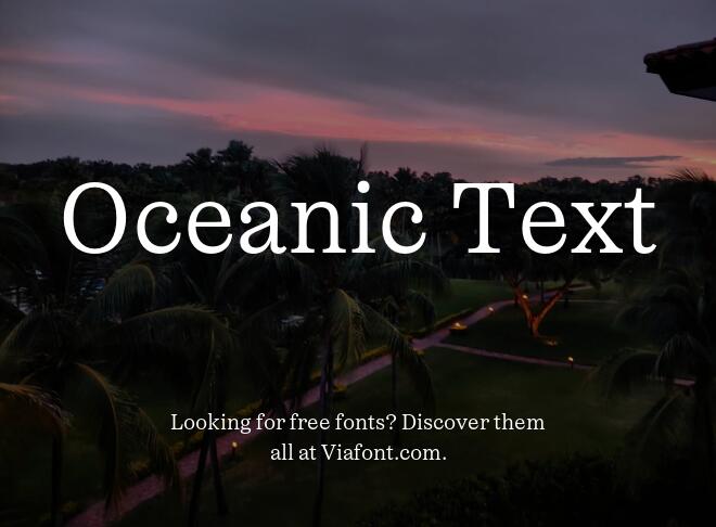 Oceanic Text Font Family