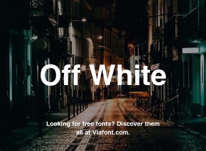 Off White Font