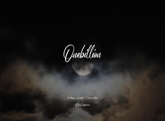 Onebillion Font