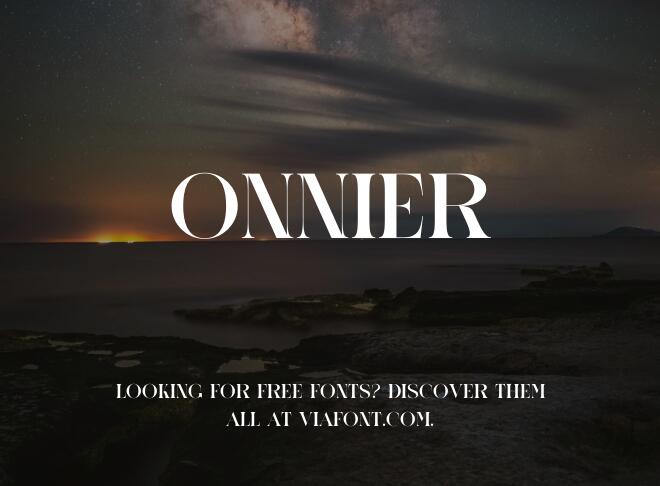 Onnier Font