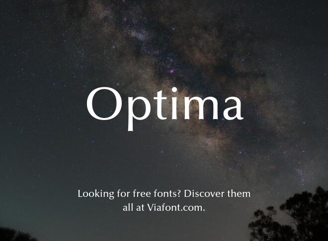Optima Font