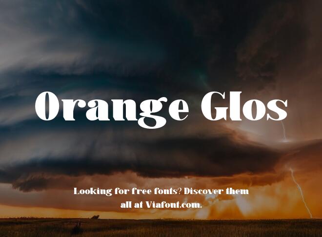 Orange Glos Font