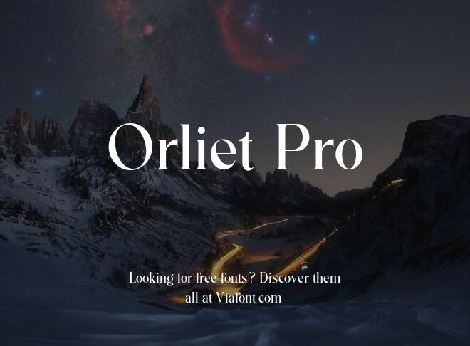 Orliet Pro Font