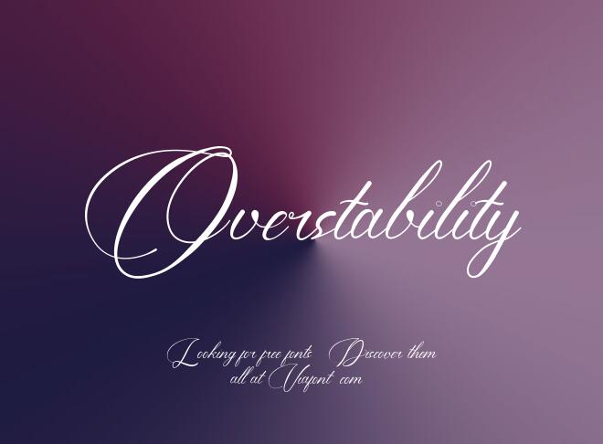 Overstability Font