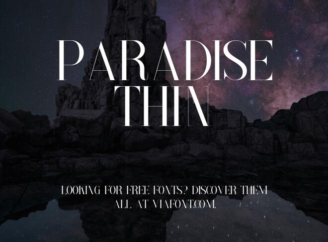 Paradise Thin Font