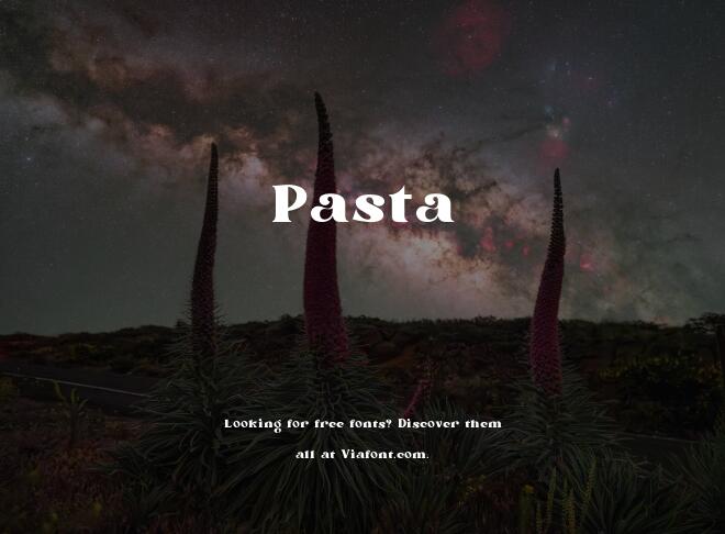 Pasta Font