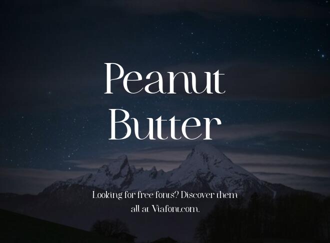 Peanut Butter Font
