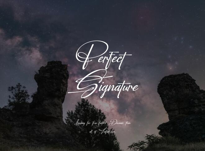 Perfect Signature Font