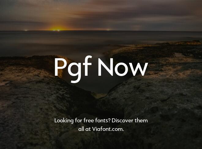 Pgf Now Font