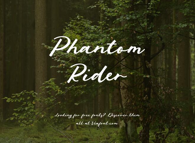 Phantom Rider Font