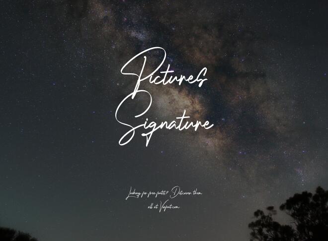 Pictures Signature Font